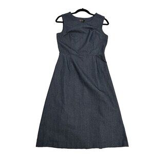 Vintage Levi's Women's Minimalist Sleeveless Fit & Flare Denim Dress Size S Blue